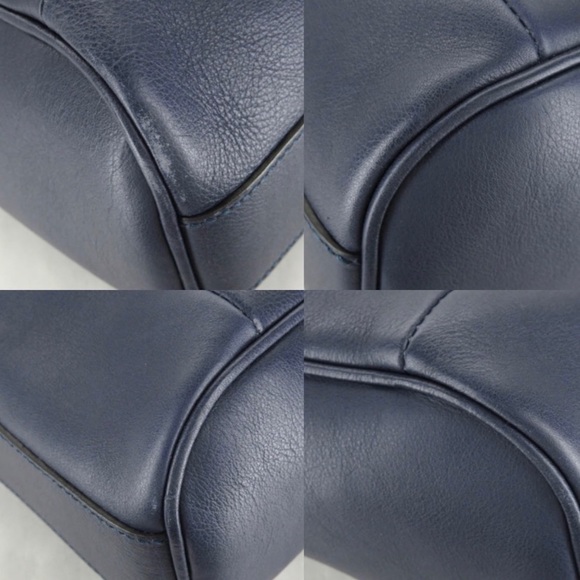 GUCCI- Guccissima Bamboo Navy Blue Shoulder Bag - Picture 4 of 10